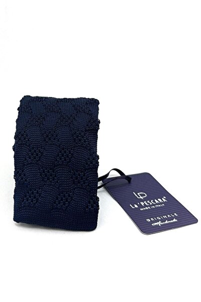 La Pescara Navy Blue Self Pattern Knitted Tie Knitted 8345