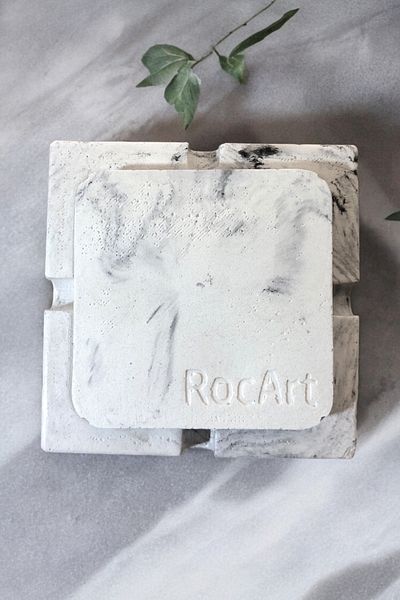RocArt Home Concrete Square Ashtray