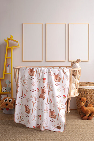 MirCotton بطانية أطفال مطبوعة من الصوف مقاس 85x110 سم