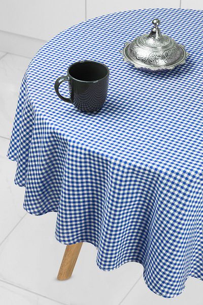Soft Kare Față de masă rotundă Gingham