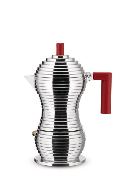 Alessi Pulcina Espresso Kahve Makinesi 20 cm Kırmızı