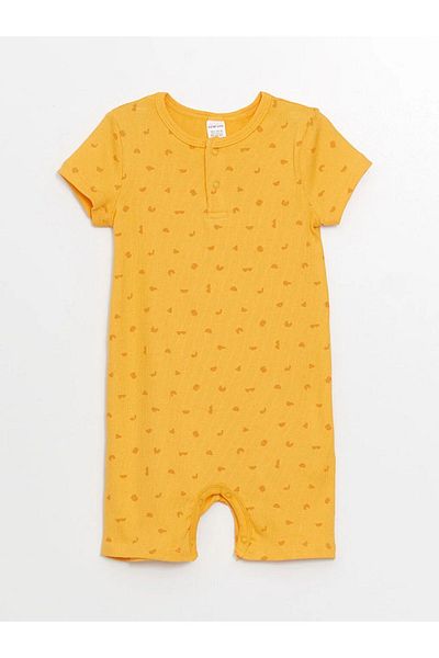 LC Waikiki LCW baby Crew Neck Short Sleeve Printed Baby Boy Jumpsuit 2-Piece