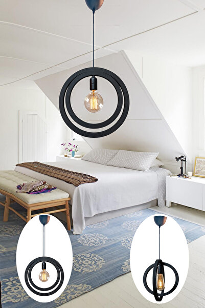 UTKU TASARIM Modern Halka Sarkıt Avize Retro Ofis Bar Tavan Otel Restaurant Lamba Cafe