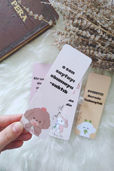 Flowery Paper Konuşan Ayıcık Kitap Ayracı 4'lü Set