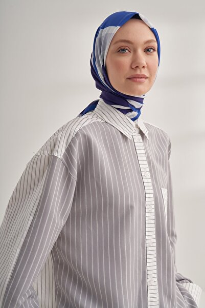 ARMANDA HERA DESEN EŞARP - İNDİGO