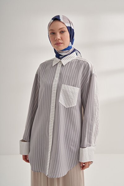 HERA DESEN EŞARP - LACİVERT