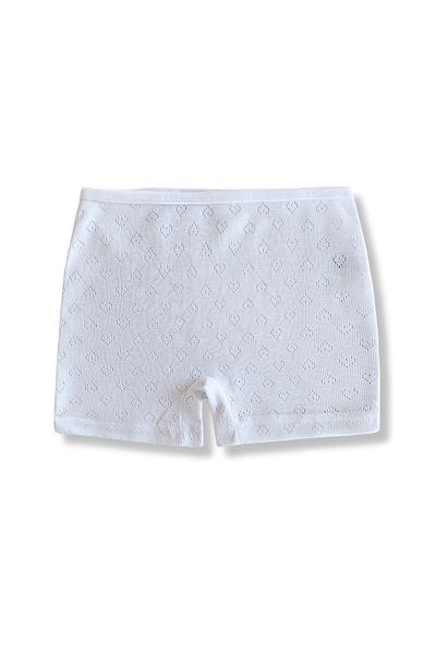 Perakids 95% Cotton Girl's Jacquard Air Conditioned Boxer Briefs Underwear Set of 6