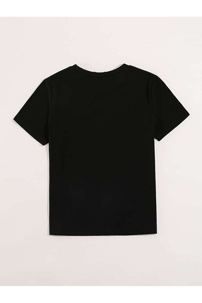 Let's Wear Μπλουζάκι με στάμπα New York από 100% βαμβάκι με ποδηλατικό γιακά