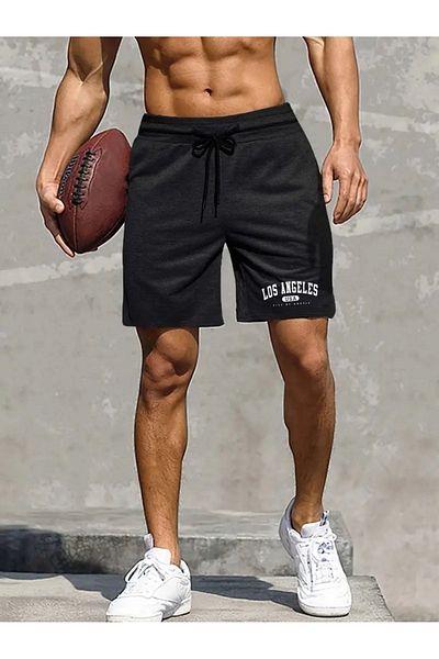 Let's Wear Σορτς με στάμπα Λος Άντζελες