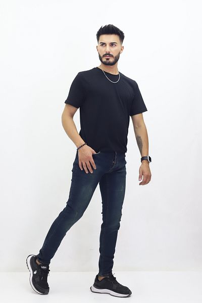 GZT TEKSTİL Висококачествени мъжки дънки - тесни крачоли, нормална талия (7462)