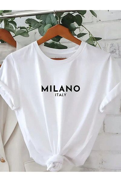 Let's Wear Μπλουζάκι Unisex Milano Premium με εμπριμέ γιακά ποδηλάτου