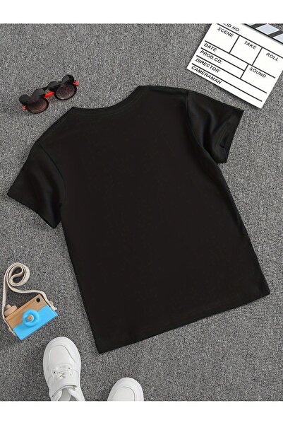 Let's Wear Παιδικό μπλουζάκι Unisex με στάμπα Alphabet - Crew Neck