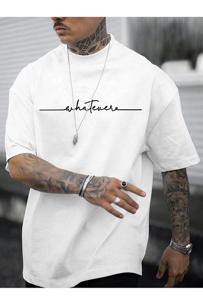 Let's Wear Ανδρικό T-Shirt Premium - Με στάμπα και λαιμόκοψη
