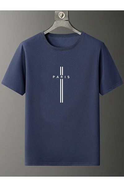 Let's Wear Μπλουζάκι Unisex Paris Printed Crew Neck Premium