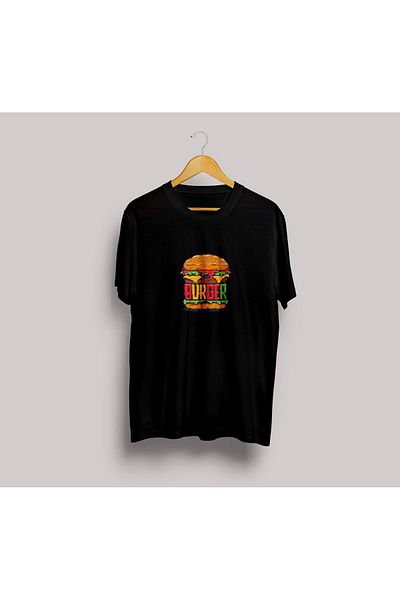 Let's Wear Μπλουζάκι με στάμπα Burger Oversize Design