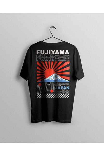 Let's Wear Ανδρικό μπλουζάκι με στάμπα Fujiyama Premium Crew Neck