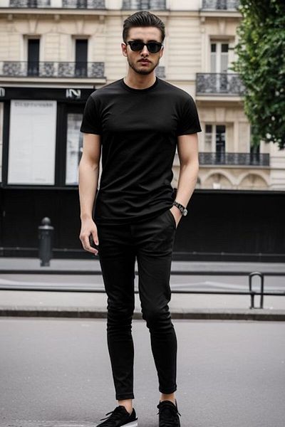 Let's Wear Μπλουζάκι Premium με γιακά ποδηλάτου