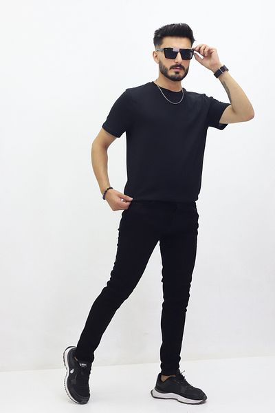 GZT TEKSTİL Ανδρικό τζιν παντελόνι με στενό πόδι κανονική μέση υψηλής ποιότητας (7463)