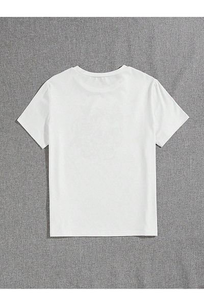 Let's Wear Μπλουζάκι με στάμπα New York από 100% βαμβάκι με ποδηλατικό γιακά