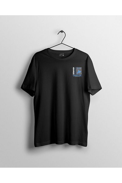 Let's Wear Ανδρικό μπλουζάκι Premium με εμπριμέ γιακά ποδηλάτου μπλε Japan