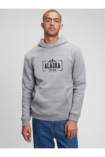 Let's Wear Унисекс суитшърт с качулка Alaska