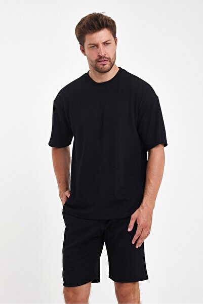 Plus Ninety Men's Corduroy Plusninety - Cotton Oversize T-Shirt and Shorts Set