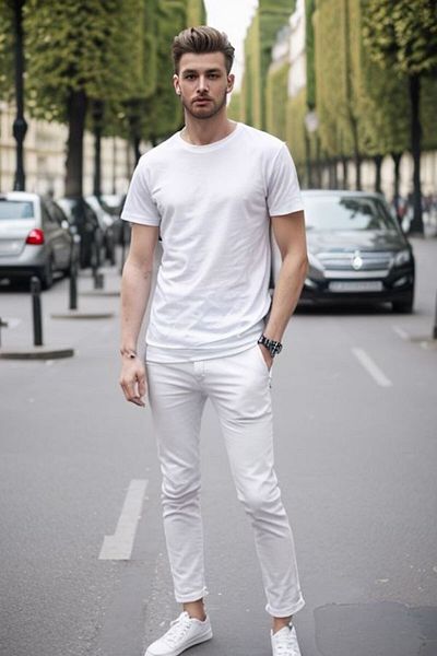 Let's Wear Premium Basic Tshirt με γιακά ποδηλάτου