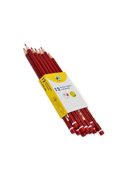 Adel Red Cap Pen - Red Pen 12 Pieces
