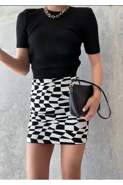 Stylish Tricotaj Fusta Mini