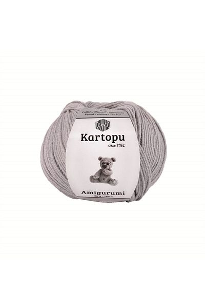 Kartopu Βαμβακερό παιχνίδι Amigurumi K991 Ανοιχτό Γκρι 50 γρ