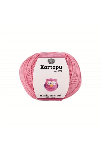 Kartopu Amigurumi Βαμβακερό Παιχνίδι Πλεξίματος Καραμέλα Ροζ K766 50 Γρ