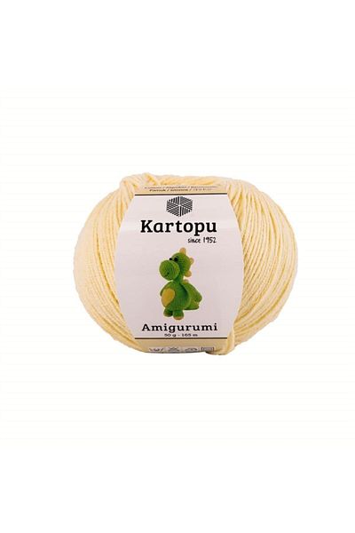 Kartopu Βαμβακερό παιχνίδι Amigurumi - Πλεκτό νήμα Punch Punch Ανοιχτό κίτρινο K331 50 γρ.