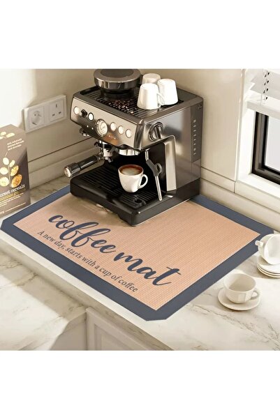 BEYZANA Bulaşık Yıkama Matı Coffe | Kurulama Matı Bulaşık Kurutma Matı Katlan...