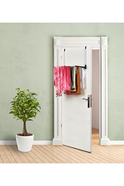 Genel Markalar Alüminyum Kapı Arkası Çamaşır Kurutmalık Siyah, Pratik ve Hafif Tasarım