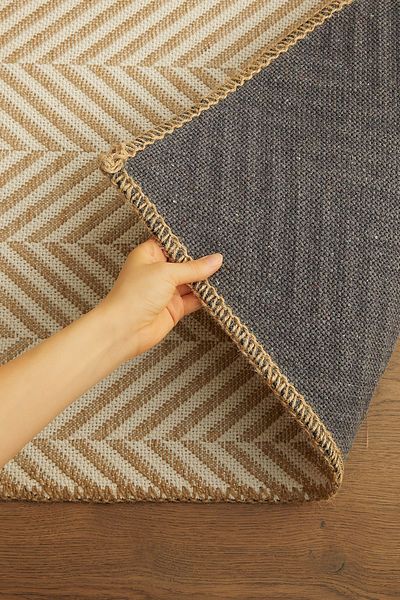 Ocean Home Textile سجادة من الجوت بلون إكرو مقاس 50 × 70