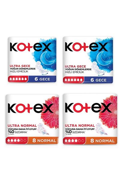 Kotex Ultra Pad Night 6 Pieces X 2 Pieces / Ultra Single Pad Normal 8 Pieces X2 Pieces