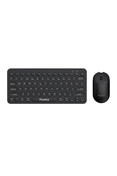 Piranha 2382-S Kablosuz Türkçe Q Klavye ve Mouse Seti / Bluetooth & 2.4G / Windows - macOS - Android