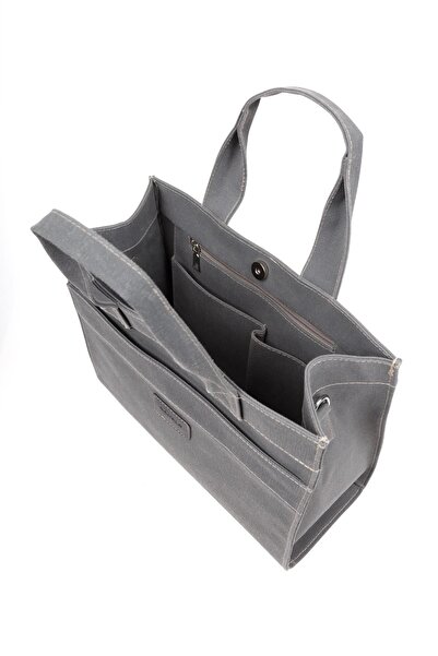 BAHELS Classic Yıkama Efektli Askılı Mumlu Kanvas Omuz Çantası