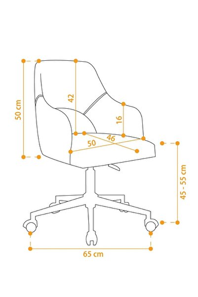Meltem Fiona Genç Odası Amortisörlü Tekerlekli Çalışma Sandalyesi (gri (3040))