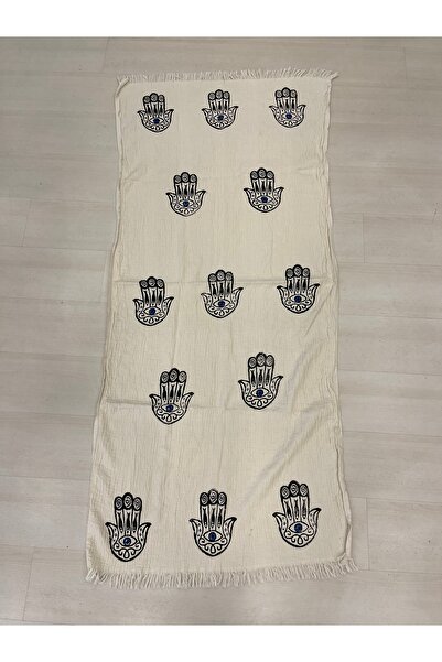 Cassime Fatma Eli з візерунком, синя муслінова пештемаль - камінь друк, 100% бавовна, рушник