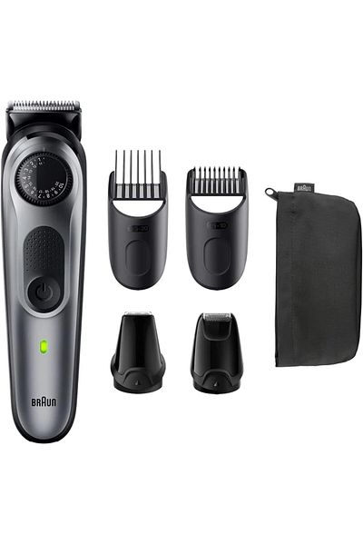 Braun Beard Trimmer Precision Wheel, 5 Styling tools, Ultimate Precision, Zipper Pouch -BT5440
