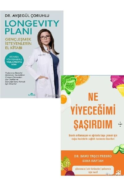 Kronik Kitap Longevity Planı - Ne Yiyeceğimi Şaşırdım - Banu Taşçı Fresko - Ayşegül Çoruhlu 2 KİTAP SET