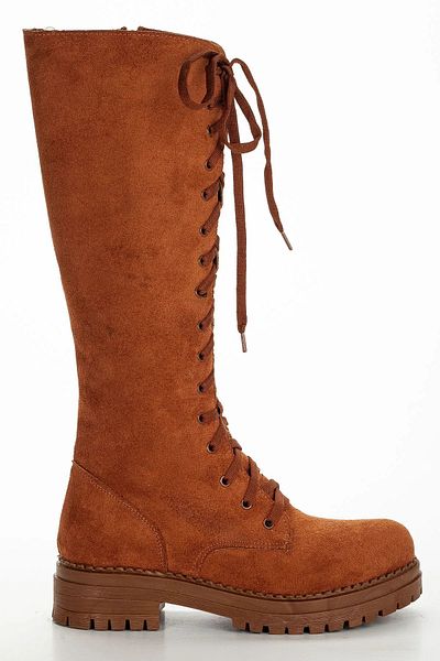 SunY Παπούτσια Μπότες Long String Up Boots