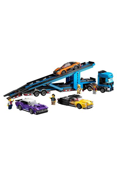 LEGO موديل 60408 - شاحنة رياضية للمدينة، للأطفال من سن 7 سنوات فما فوق، 4 سيارات داخلية