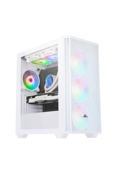 Power Boost PB-P2252BW USB 3.0 MESH RİNG ARGB FAN M-ATX BEYAZ KASA