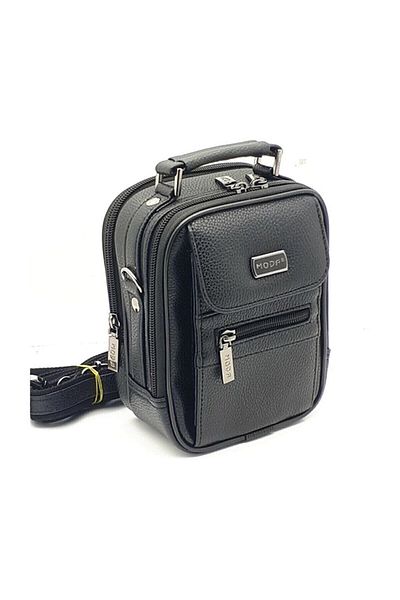 MODA Steel Case Men's Hand and Shoulder Bag with Phone Compartment Small Size 19X15 cm Small Size