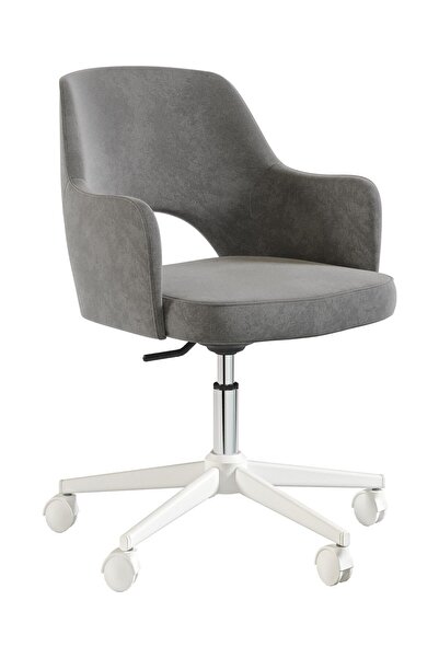 Meltem Fiona Genç Odası Amortisörlü Tekerlekli Çalışma Sandalyesi (gri (3040))