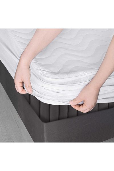 by ballı biocotton Ватиран водоустойчив протектор за матрак Lux - 100% памук, еластична подложка за матрак