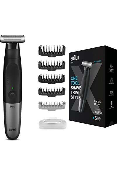 Braun Series X 4D-Blade، 5 أدوات، الدقة والتحكم، مصممة لتدوم لفترة أطول، SkinGuard - XT5100