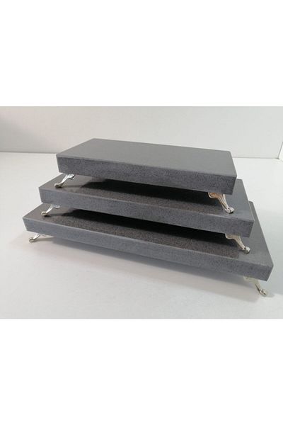 Başakmarble Magnetite Quartz Marble 3-Piece Presentation Rack